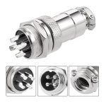 کانکتور فلزی نظامی 4 پین مدل GX16