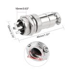 کانکتور فلزی نظامی 4 پین مدل GX16