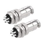 کانکتور فلزی نظامی 5 پین مدل GX16 - تصویر 2