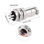 کانکتور فلزی نظامی 5 پین مدل GX16 - تصویر 5