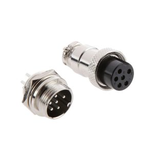 کانکتور فلزی نظامی 6 پین مدل GX16