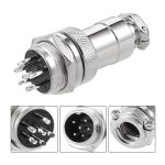 کانکتور فلزی نظامی 6 پین مدل GX16 - تصویر 3