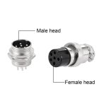 کانکتور فلزی نظامی 6 پین مدل GX16 - تصویر 4