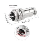 کانکتور فلزی نظامی 6 پین مدل GX16