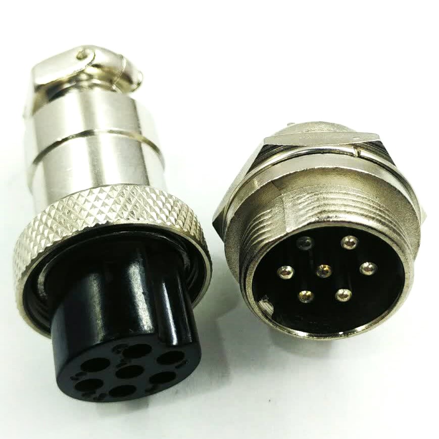 کانکتور فلزی نظامی 7 پین مدل GX19 کانکتور فلزی نظامی 7 پین مدل GX19