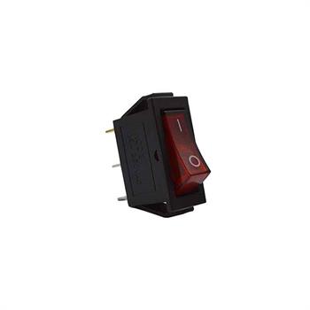 کلید راکر دو حالته باریک 3 پایه چراغ دار قرمز کلید راکر دو حالته باریک 3 پایه چراغ دار قرمز
