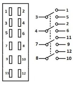 کلید واکی تاکی 12 پین سایز بزرگ