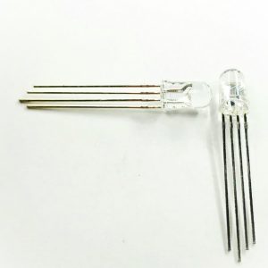 LED گرد RGB شفاف 5 میلی متر 4 پایه آند مشترک