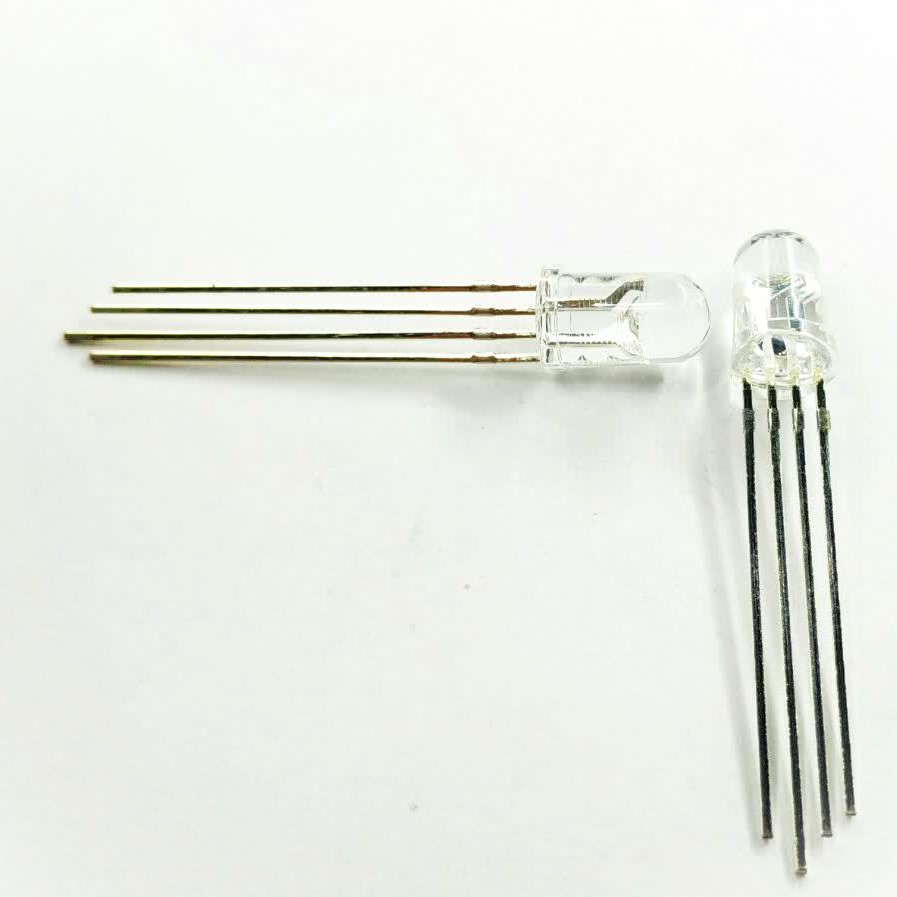 LED گرد RGB شفاف 5 میلی متر 4 پایه آند مشترک LED گرد RGB شفاف 5 میلی متر 4 پایه آند مشترک