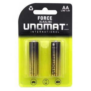 باتری قلمی آلکالاین دوتایی کارتی مارک UNOMAT
