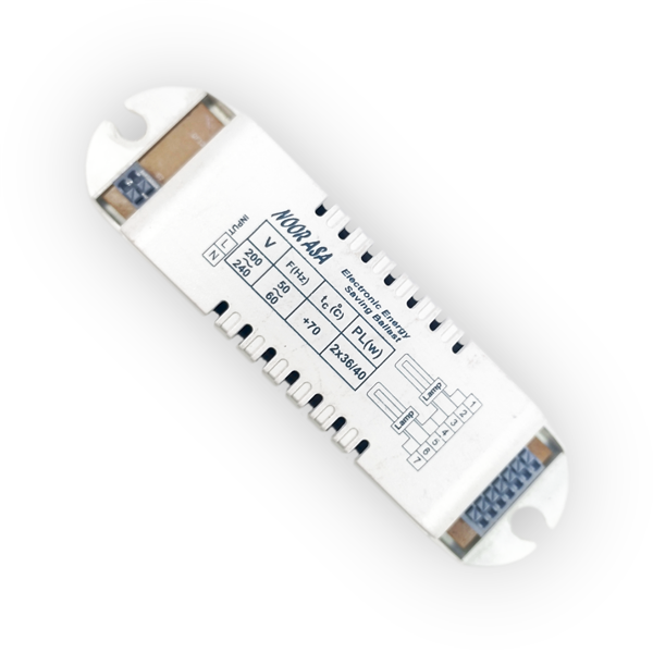 ترانس بالاست الکترونیکی مهتابی 2x36-40 وات-1 ترانس بالاست الکترونیکی مهتابی 2x36-40 وات