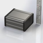 جعبه آلومینیومی چهار تکه ابعاد 100X96X53 میلی متر طلایی