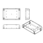 جعبه پلاستیکی دو تکه ابعاد 120X80X30 میلی متر مشکی