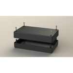 جعبه پلاستیکی رومیزی ابعاد 140X80X40 میلی متر سفید
