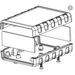 جعبه پلاستیکی رومیزی چهار تکه ابعاد 92X68.5X28 میلی متر سفید