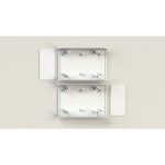 جعبه پلاستیکی رومیزی چهار تکه ابعاد 105X75X36 میلی متر سفید