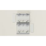 جعبه پلاستیکی رومیزی چهار تکه ابعاد 111.5X77X25.5 میلی متر سفید