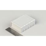 جعبه پلاستیکی رومیزی چهار تکه ابعاد 92X68.5X28 میلی متر سفید