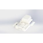 جعبه پلاستیکی ریلی ابعاد 72X88X59 میلی متر سفید - تصویر 3