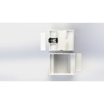 جعبه پلاستیکی ریلی ابعاد 72X88X59 میلی متر سفید
