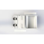 جعبه پلاستیکی ریلی ابعاد 72X88X59 میلی متر سفید