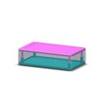 جعبه پلاستیکی سه تکه رومیزی ابعاد 200X110X50 میلی متر سفید - تصویر 4