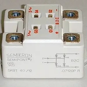 ماژول پل دیود تک فاز 40 آمپر 1200 ولت مدل SKBT40/12 برند SEMIKRON