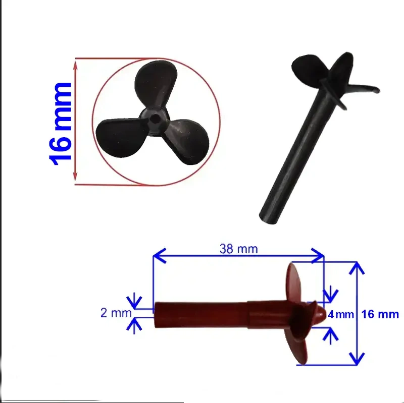 ملخ قایقی 3 پره قطر 1.5 سانتی متر بلند