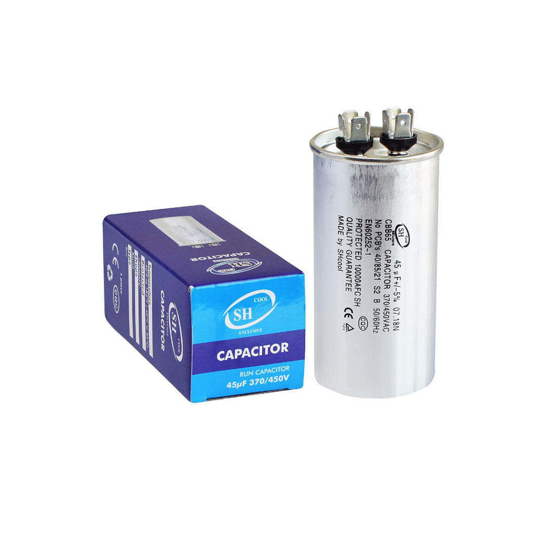 خازن روغنی 45UF 400VAC پایه فیشی-1 خازن روغنی 45UF 400VAC پایه فیشی