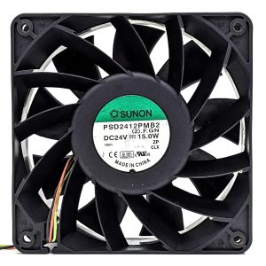 فن 24 ولت 12x12x3.8 سانتی متر برند SUNON مدل PSD2412PMB2