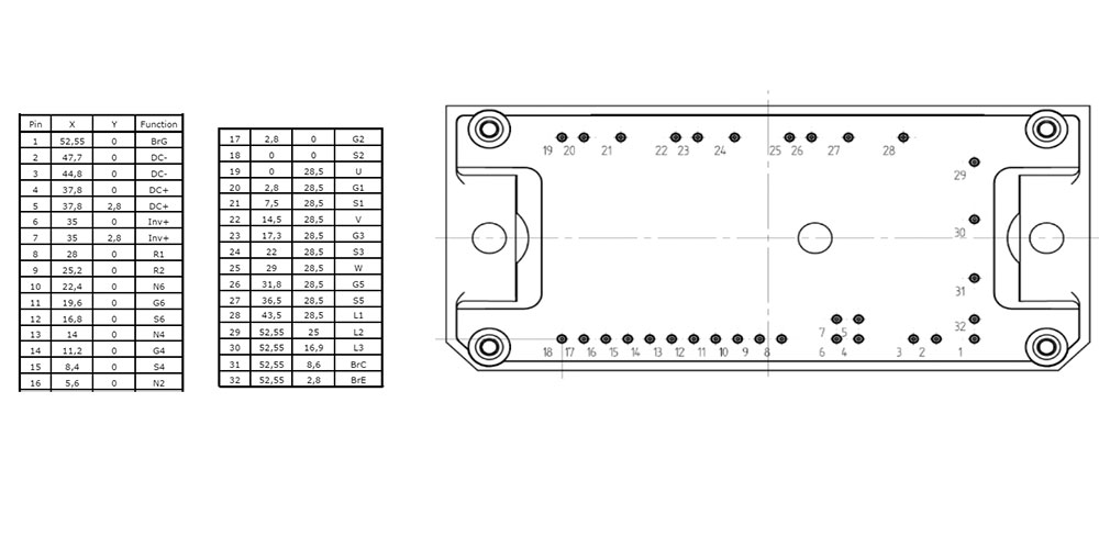 ماژول V23990-P580-A IGBT هفت تایی 35 آمپر 1200 ولت