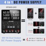 منبع تغذیه دوبل سوئیچینگ 60 ولت 5 آمپر NICE-POWER مدل SPS605-2KD