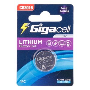 باتری سکه ای 3 ولت لیتیوم سایز CR2016 مارک GIGACELL