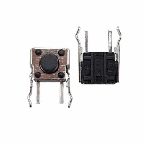 تک سوئیچ دو پایه رایت سایز 6X6X5 میلی متر همراه با هولدر پکیج DIP مشکی