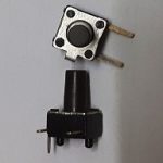 تک سوئیچ دو پایه رایت سایز 6X6X8 میلی متر پکیج DIP مشکی