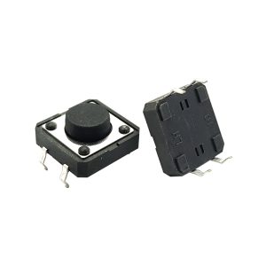 تک سوئیچ چهار پایه سایز 12X12X8 میلی متر پکیج DIP مشکی