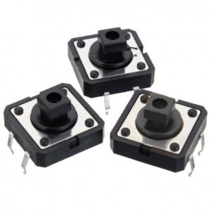 تک سوئیچ کله خور چهار پایه سایز 12X12X10 میلی متر پکیج DIP مشکی