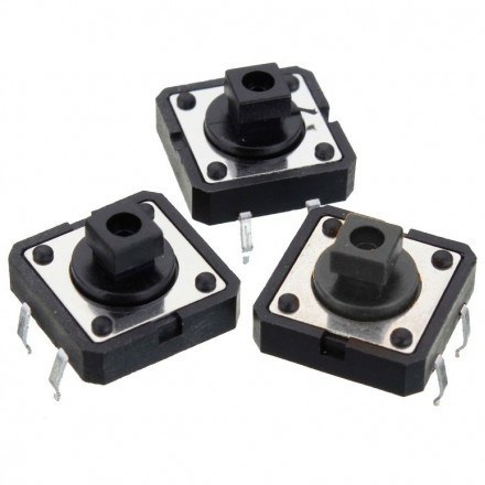 تک سوئیچ کله خور چهار پایه سایز 12X12X10 میلی متر پکیج DIP مشکی-1 تک سوئیچ کله خور چهار پایه سایز 12X12X10 میلی متر پکیج DIP مشکی