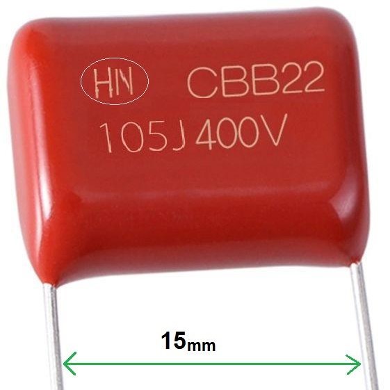 خازن پلی استر 1UF 400V خازن پلی استر 1UF 400V