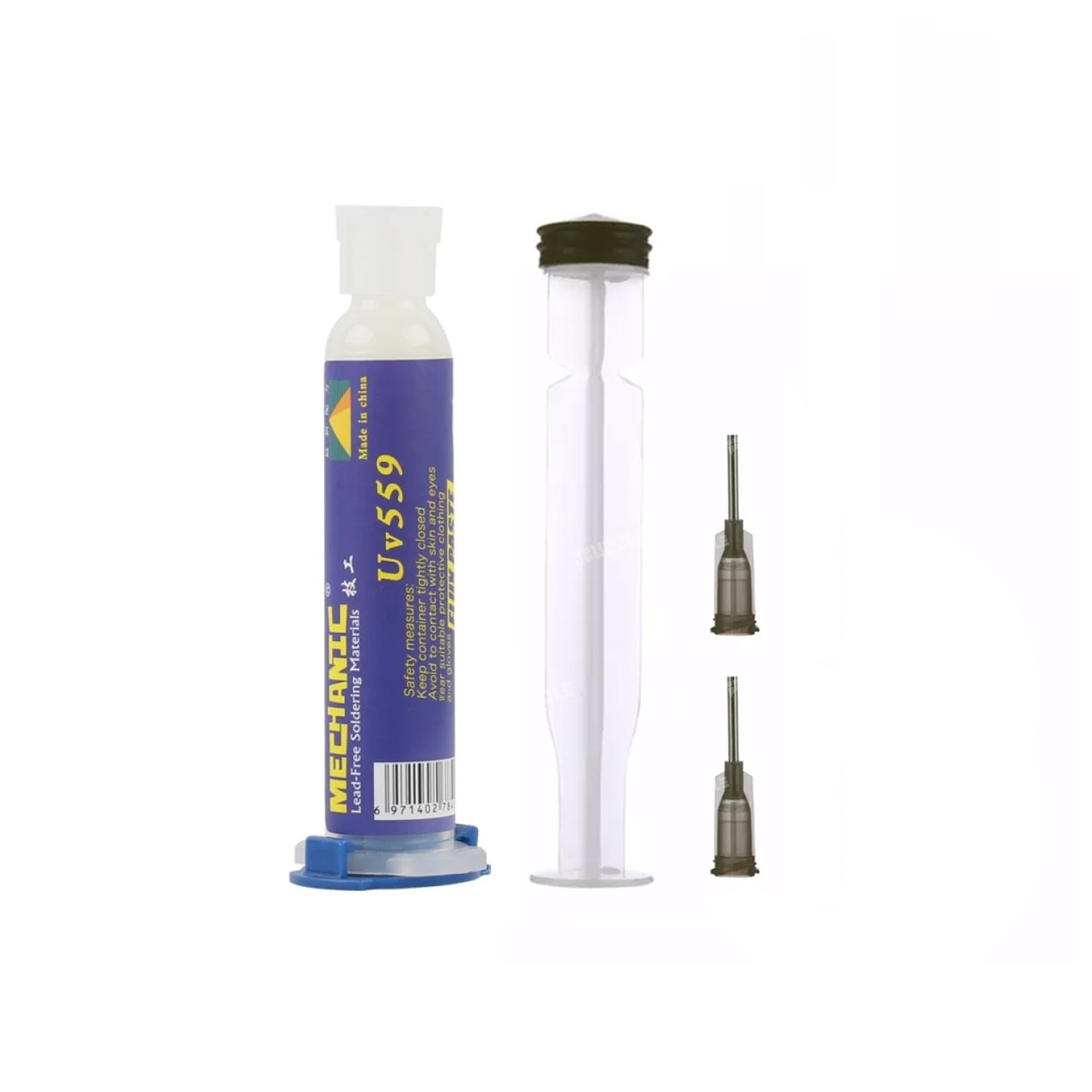 خمیر فلاکس سرنگی مکانیک مدل MECHANIC UV-559 10cc-1 خمیر فلاکس سرنگی مکانیک مدل MECHANIC UV-559 10cc