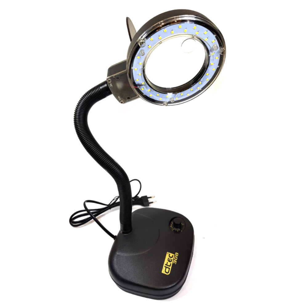 ذره بین رومیزی چراغ دار LED مدل DTEC-308-1 ذره بین رومیزی چراغ دار LED مدل DTEC-308