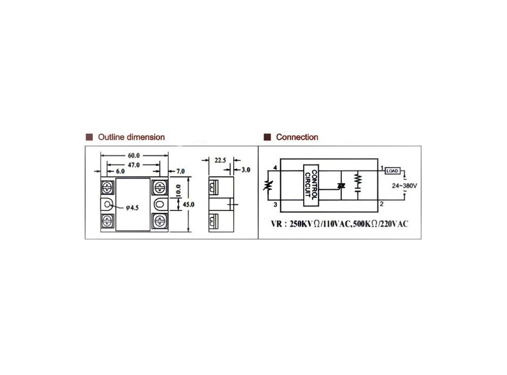 رله حالت جامد تکفاز 40 آمپر SSR-40 DA 
