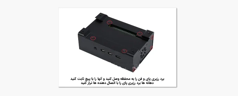 کیس رزبری پای آلومینیومی ریلی مدل A