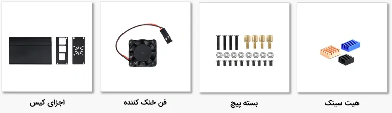کیس رزبری پای آلومینیومی ریلی مدل A