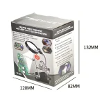 گیره مونتاژ ذره بین دار بهمراه پایه هویه و چراغ LED مدل TE-801