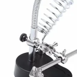 گیره مونتاژ ذره بین دار بهمراه پایه هویه و چراغ LED مدل TE-801