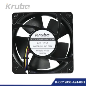 فن 24 ولت 12x12x3.8 سانتی متر برند Krubo مدل K-DC12038-A24-80H