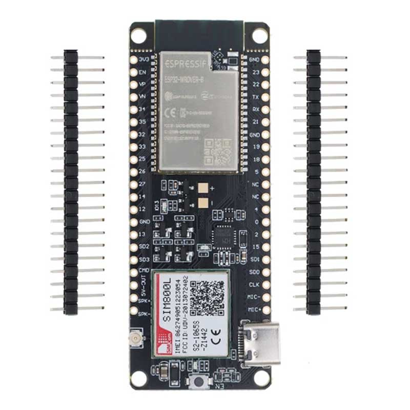 برد توسعه TTGO T-CALL V1.4 با هسته وای فای چیپ ESP32 و SIM800L-1-1 برد توسعه TTGO T-CALL V1.4 با هسته وای فای چیپ ESP32 و SIM800L