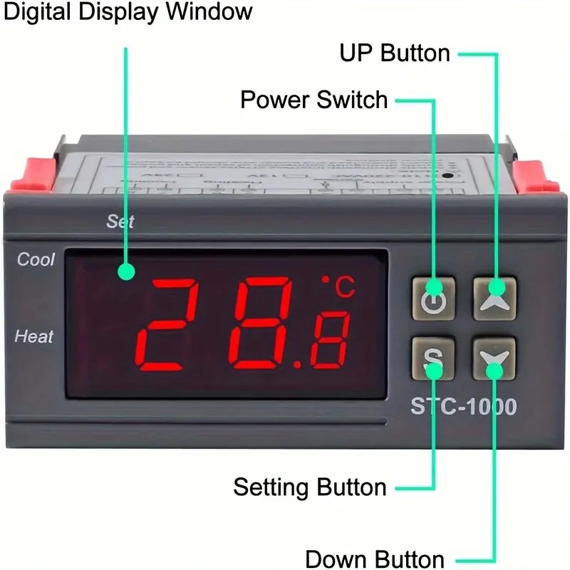 ترموستات صنعتی دیجیتالی دما 220VAC مدل STC-1000
