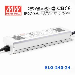 درایور ال ای دی LED DRIVER 240W قابدار مدل ELG-240-24A برند MEANWELL